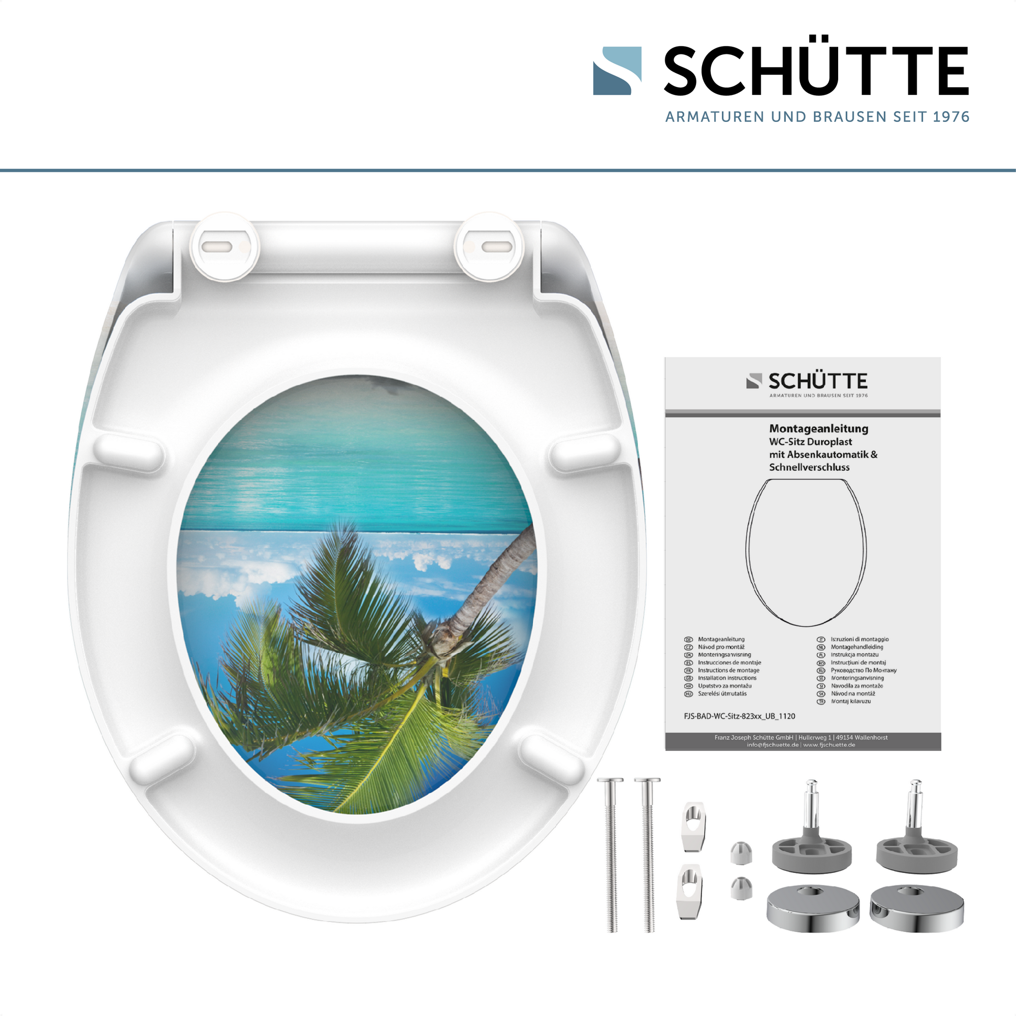 WC-Sitz 'Carribean' mit Absenkautomatik 37,4 x 45,3 cm