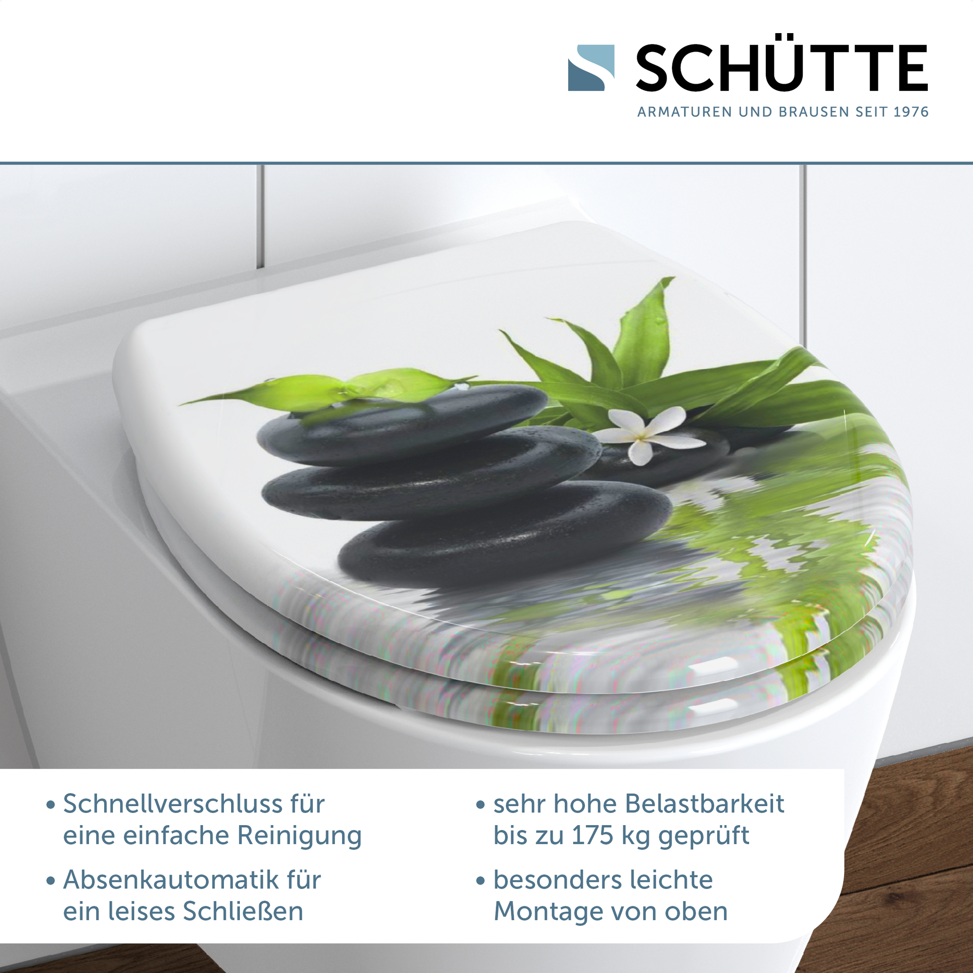 WC-Sitz 'Jasmin' mit Absenkautomatik 37,4 x 45,3 cm