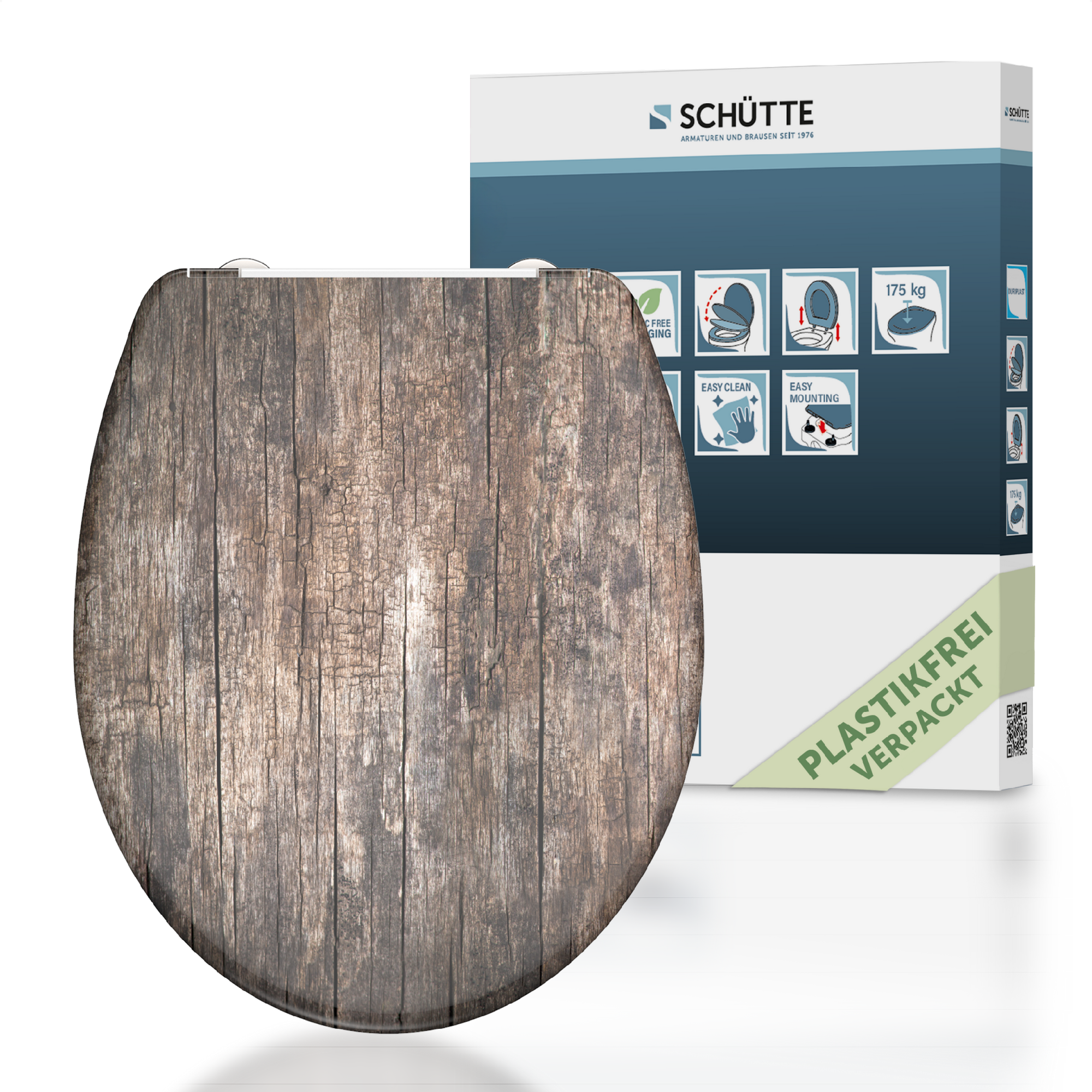 WC-Sitz 'Old Wood' mit Absenkautomatik Duroplast