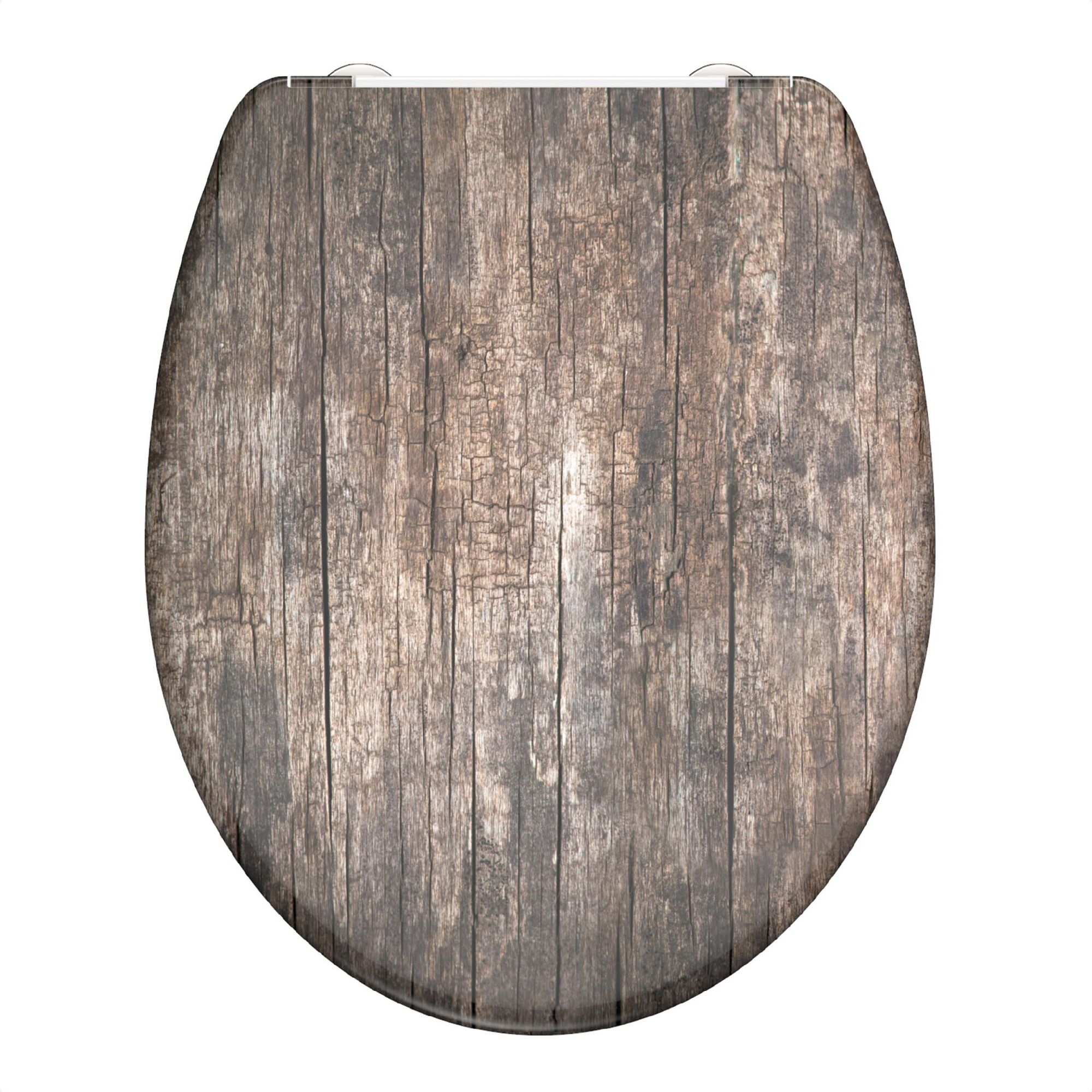 WC-Sitz mit Holzdekor