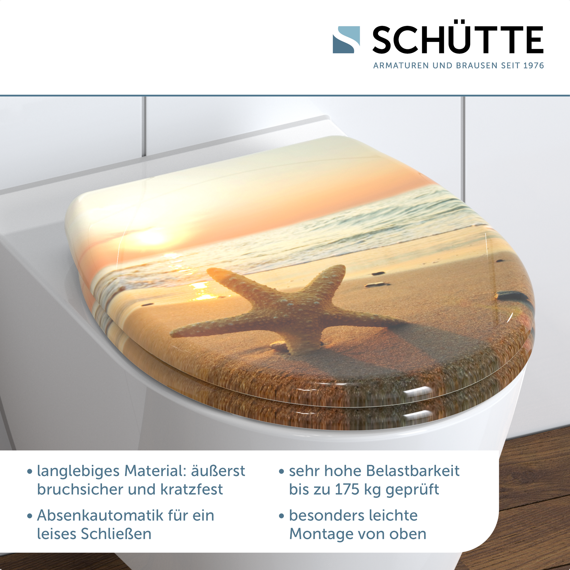 WC-Sitz 'Sea Star' mit Absenkautomatik Duroplast