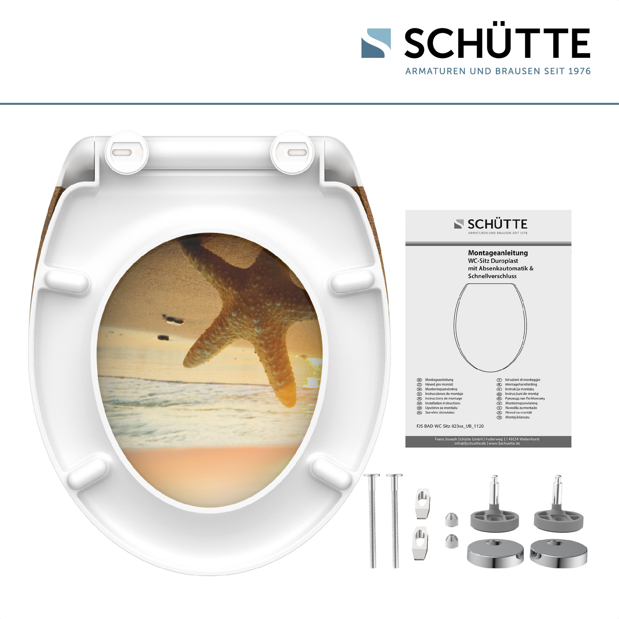 WC-Sitz 'Sea Star' mit Absenkautomatik Duroplast