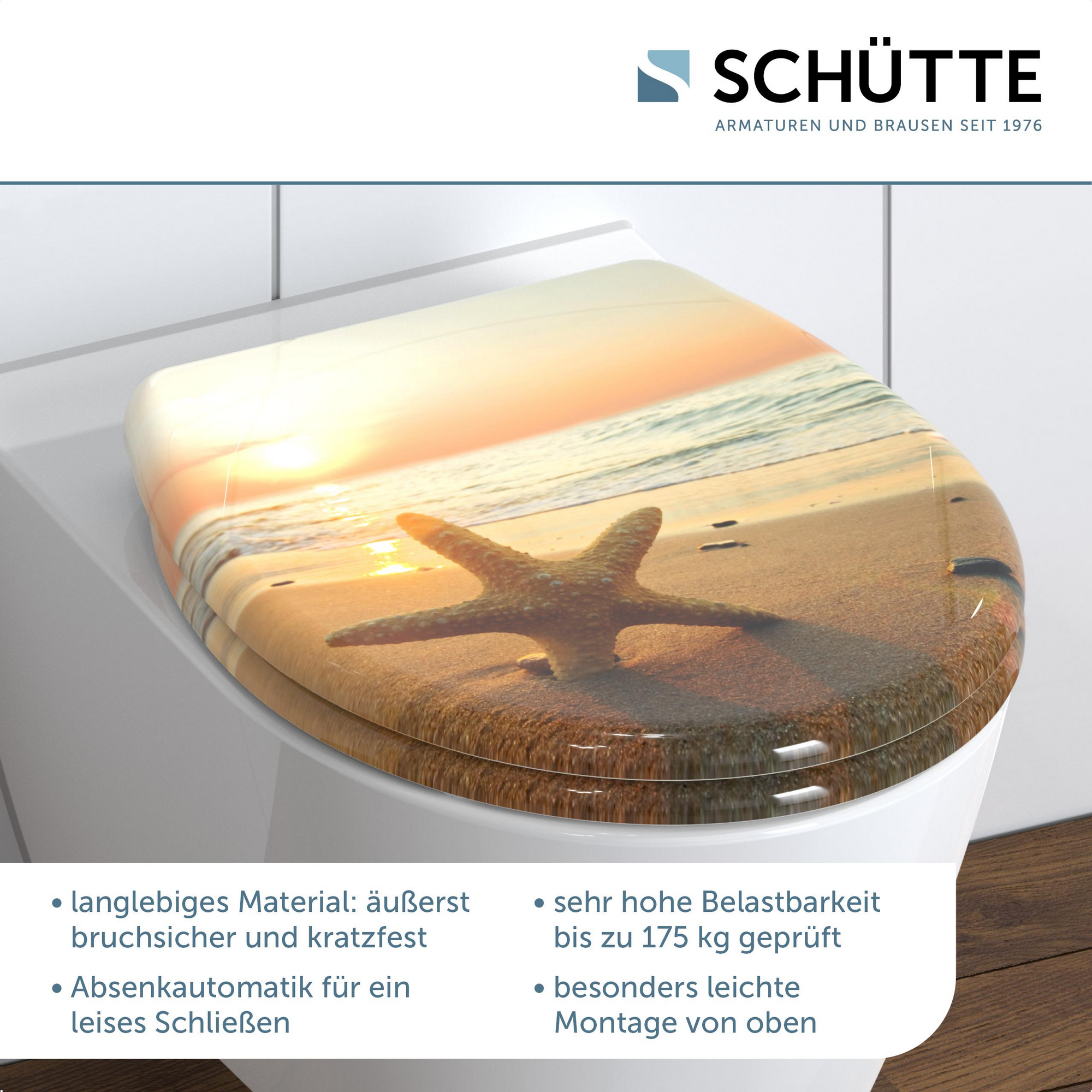 WC-Sitz 'Sea Star' mit Absenkautomatik 37,4 x 45,3 cm + product picture