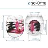 WC-Sitz Wellness weiß mit pinkfarbener Orchidee und schwarzen Steinen