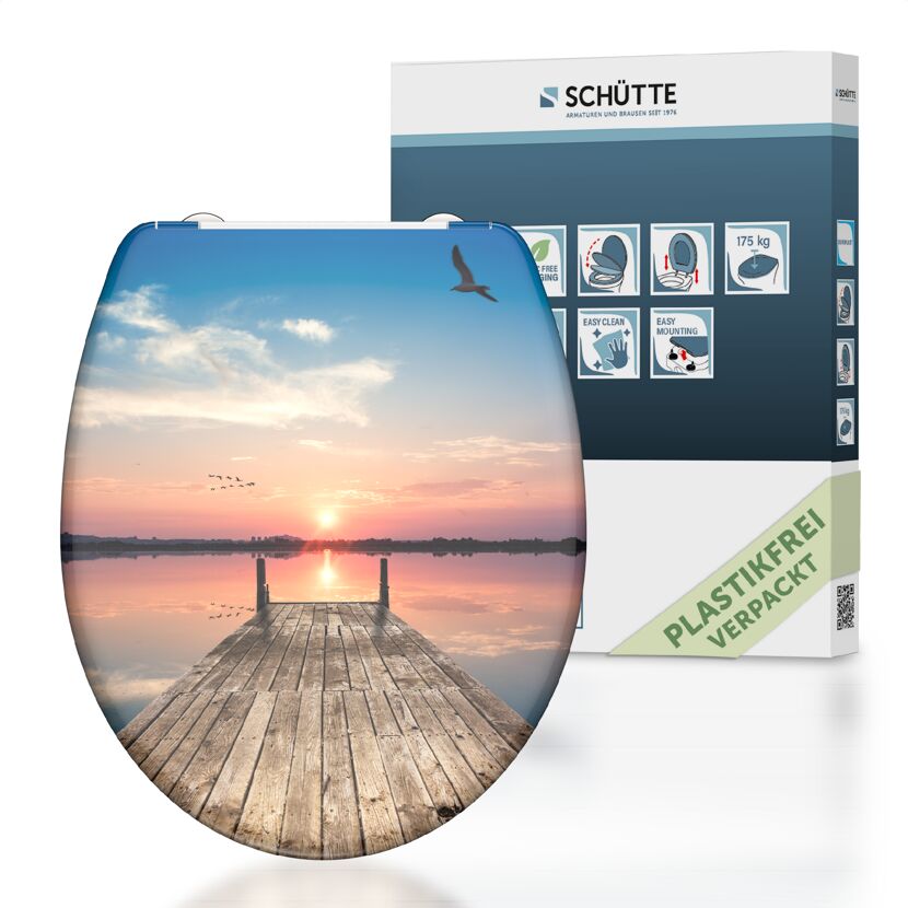 WC-Sitz 'Sunset Sky' mit Absenkautomatik Duroplast