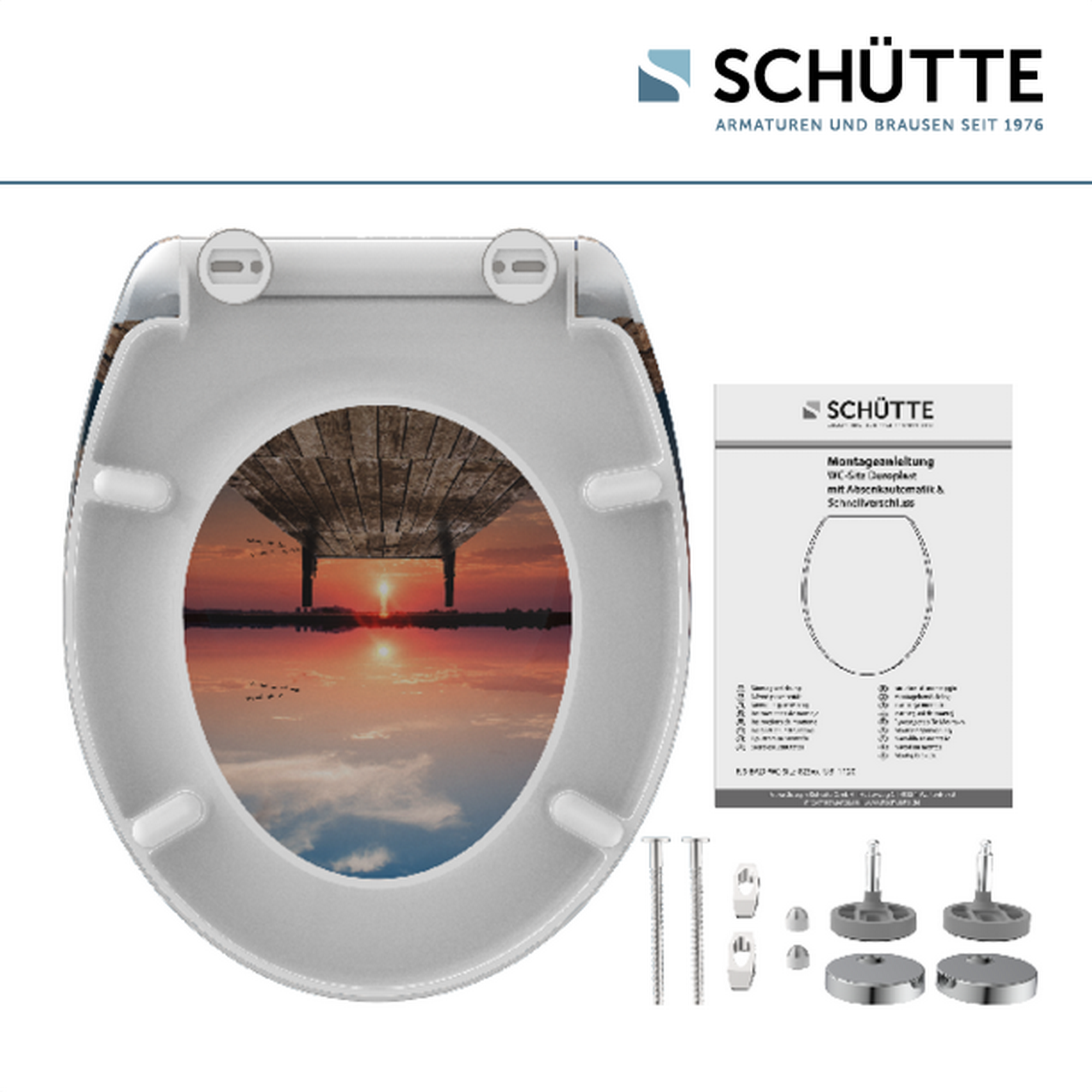 WC-Sitz 'Sunset Sky' mit Absenkautomatik Duroplast