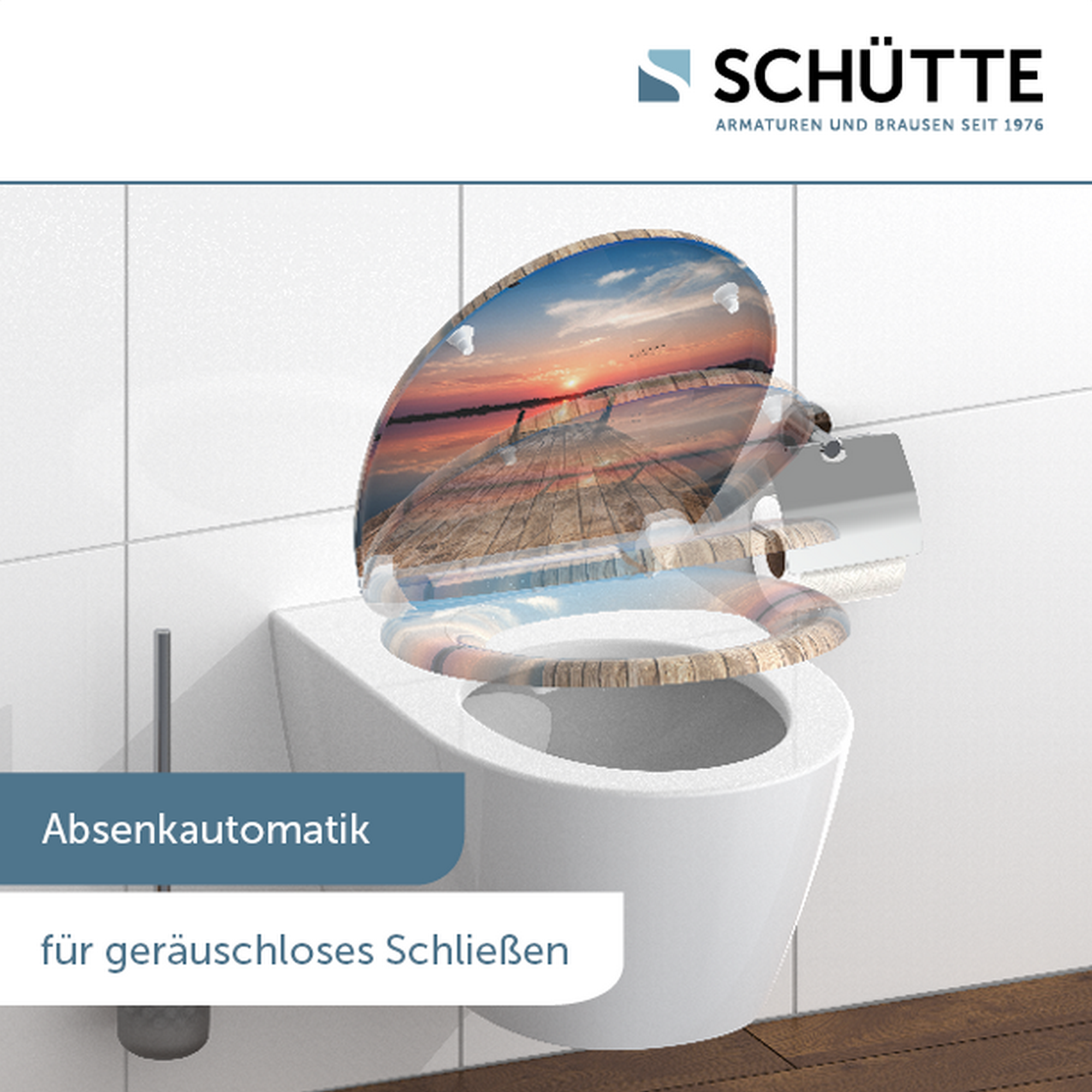 WC-Sitz 'Sunset Sky' mit Absenkautomatik Duroplast