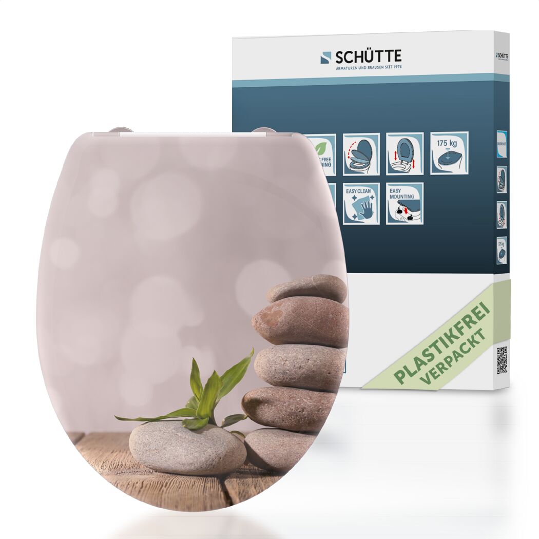 WC-Sitz 'Stone Pyramid' mit Absenkautomatik Duroplast