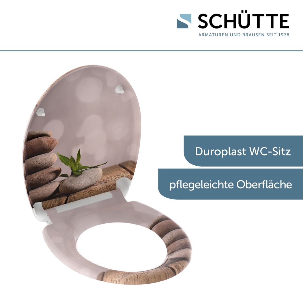 WC-Sitz 'Stone Pyramid' mit Absenkautomatik Duroplast