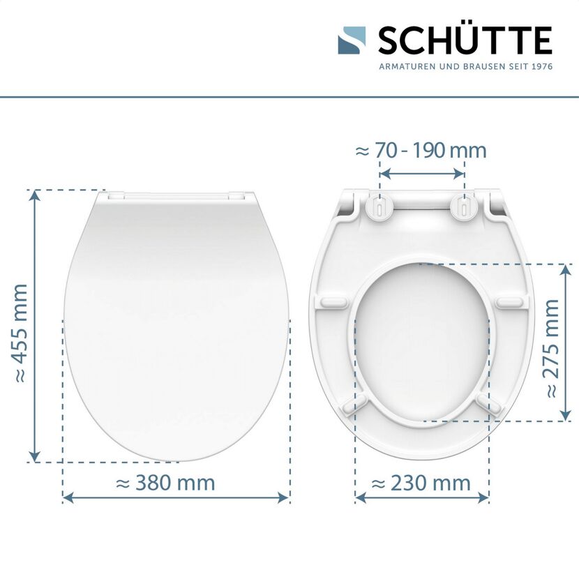 WC-Sitz 'SLIM WHITE' mit Absenkautomatik weiß Duroplast