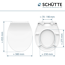 WC-Sitz 'SLIM WHITE' mit Absenkautomatik weiß Duroplast