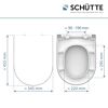 WC-Sitz, weiß, mit Maßen