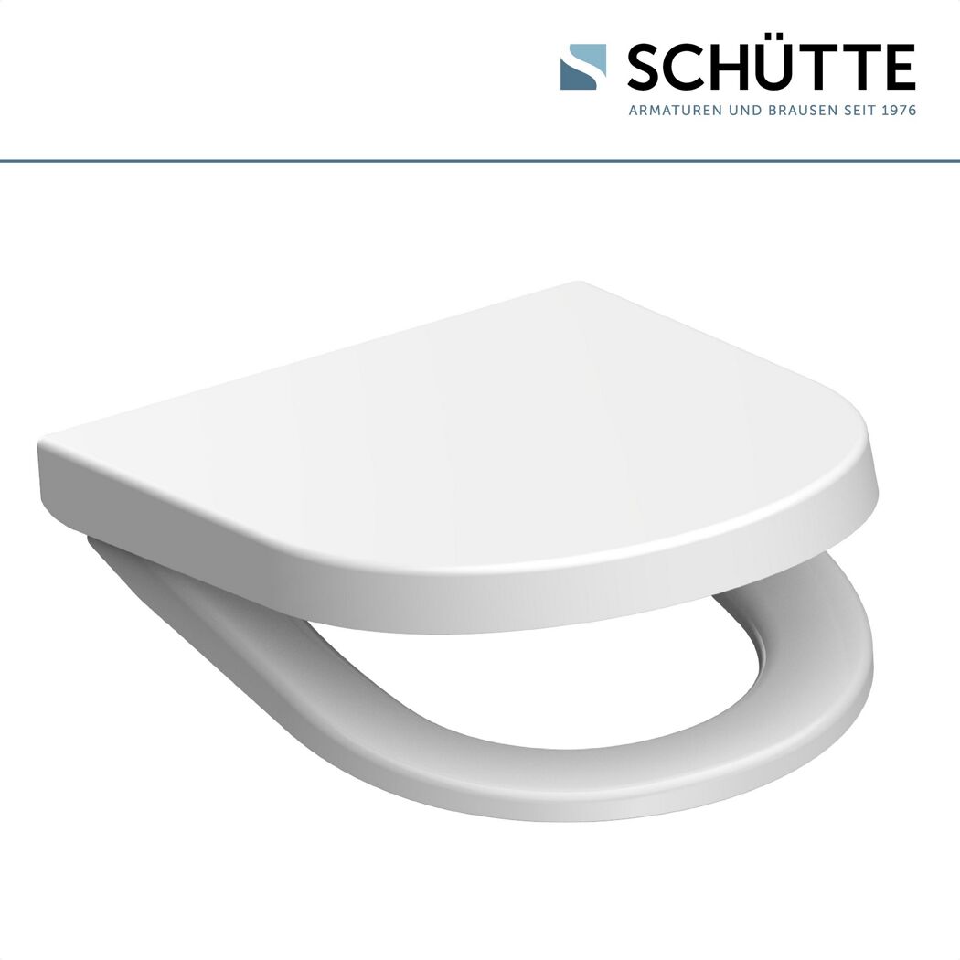 Weißer WC-Sitz der Marke SCHÜTTE.