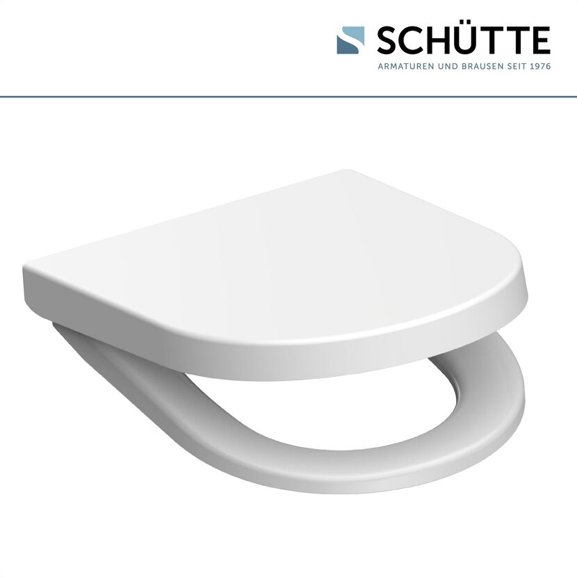Weißer WC-Sitz der Marke SCHÜTTE.