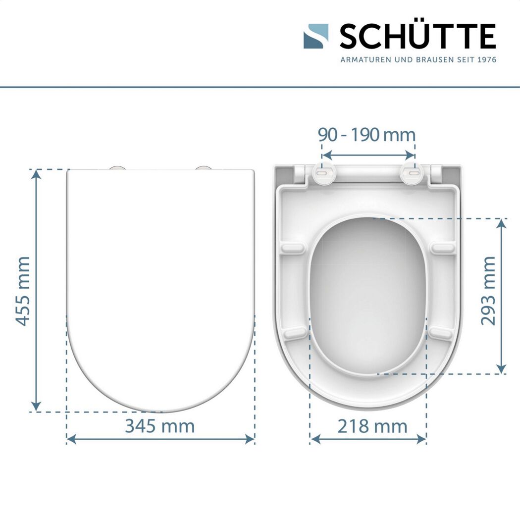 WC-Sitz mit Absenkautomatik weiß Duroplast
