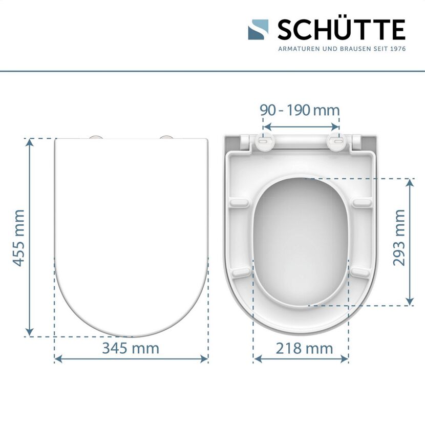 WC-Sitz mit Absenkautomatik weiß Duroplast