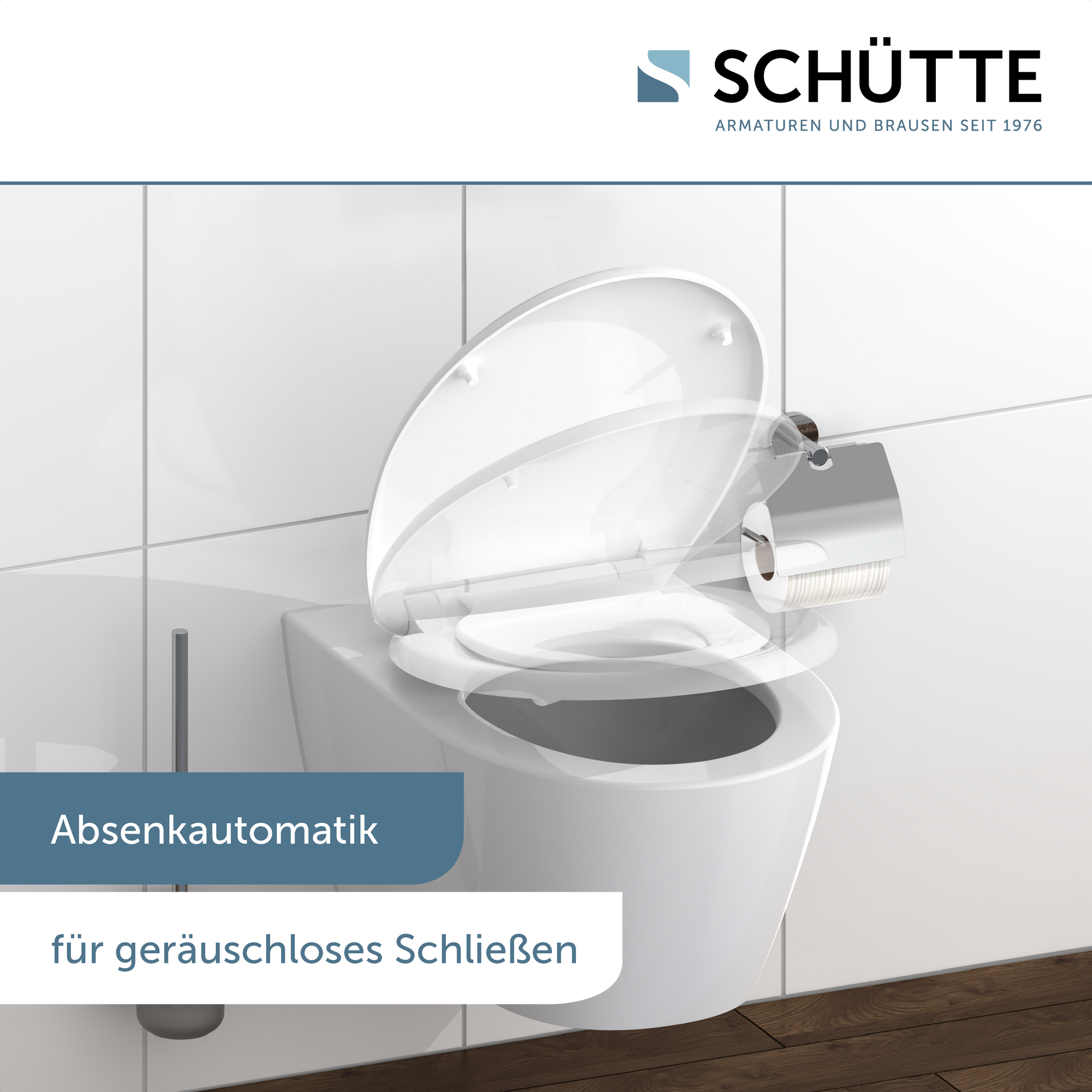 WC-Sitz 'FAMILY WHITE' mit Absenkautomatik weiß Duroplast