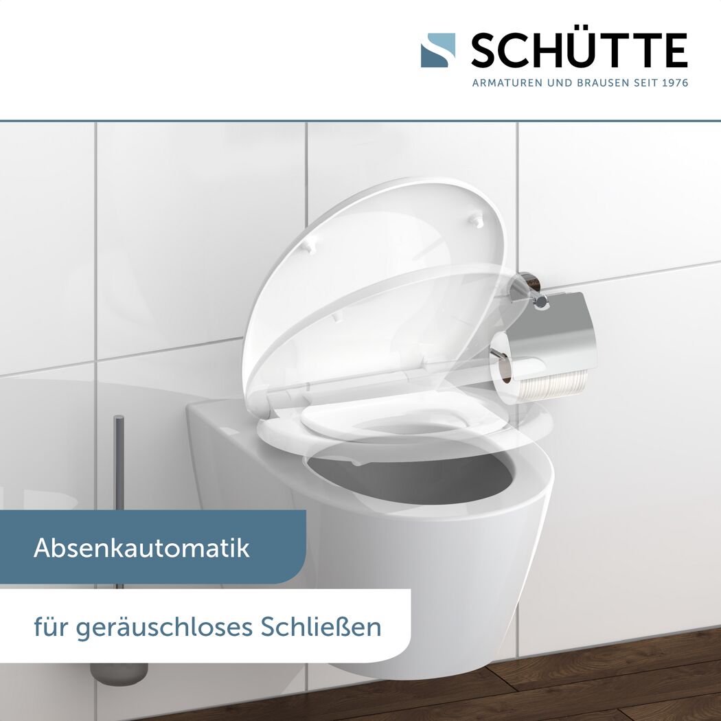 WC-Sitz 'FAMILY WHITE' mit Absenkautomatik weiß Duroplast