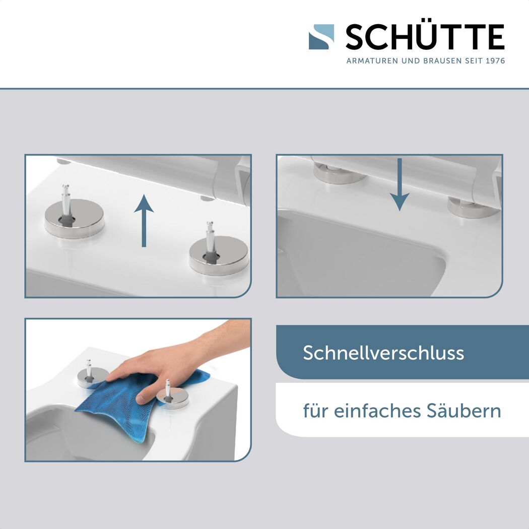 WC-Sitz 'FAMILY WHITE' mit Absenkautomatik weiß Duroplast