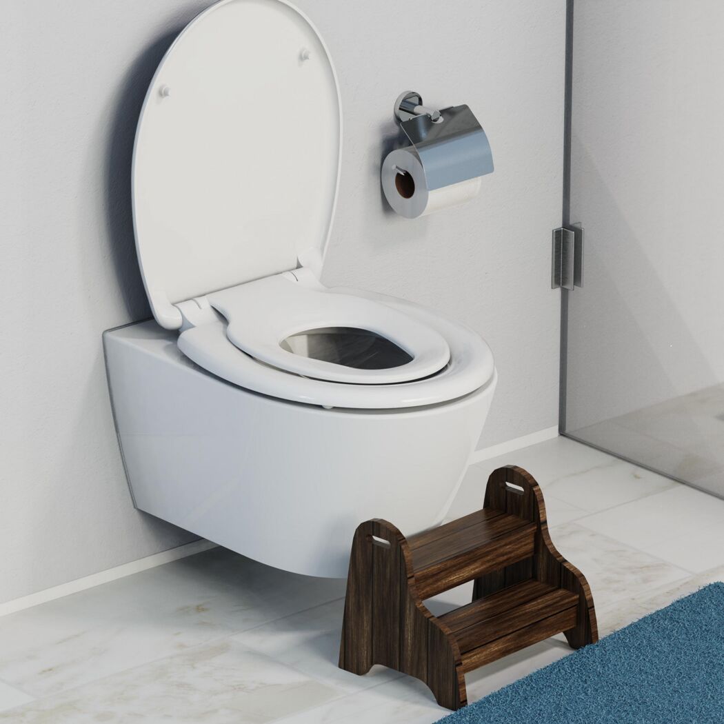 WC-Sitz 'FAMILY WHITE' mit Absenkautomatik weiß Duroplast