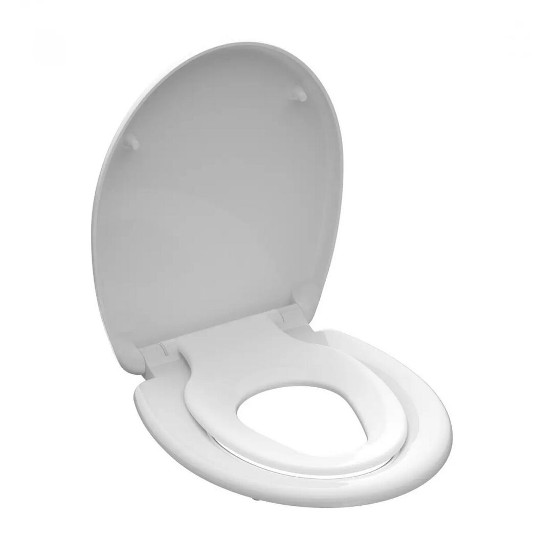 WC-Sitz 'FAMILY WHITE' mit Absenkautomatik weiß Duroplast