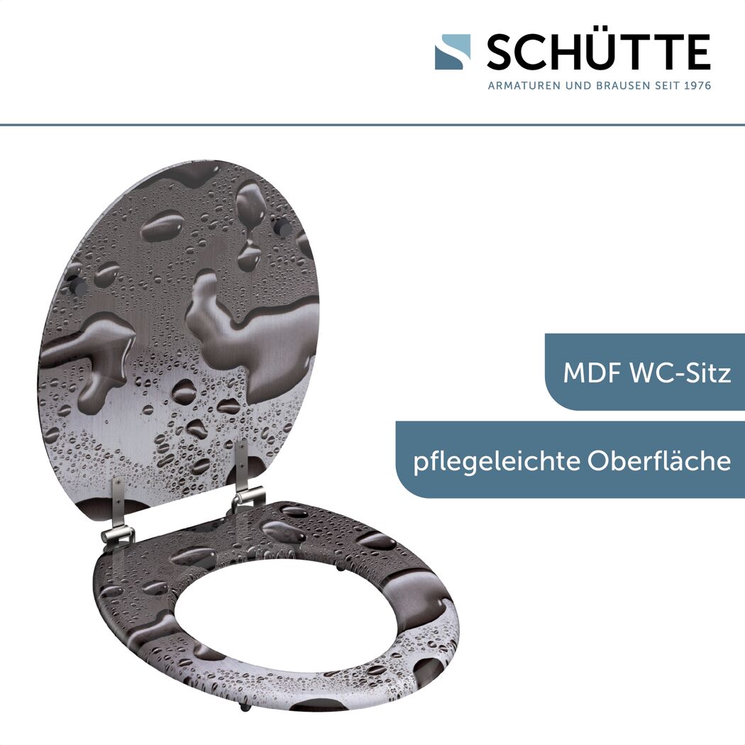 WC-Sitz 'Grey Steel' Holzkern