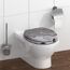 WC-Sitz 'Grey Steel' Holzkern
