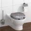 WC-Sitz 'Grey Steel' Holzkern