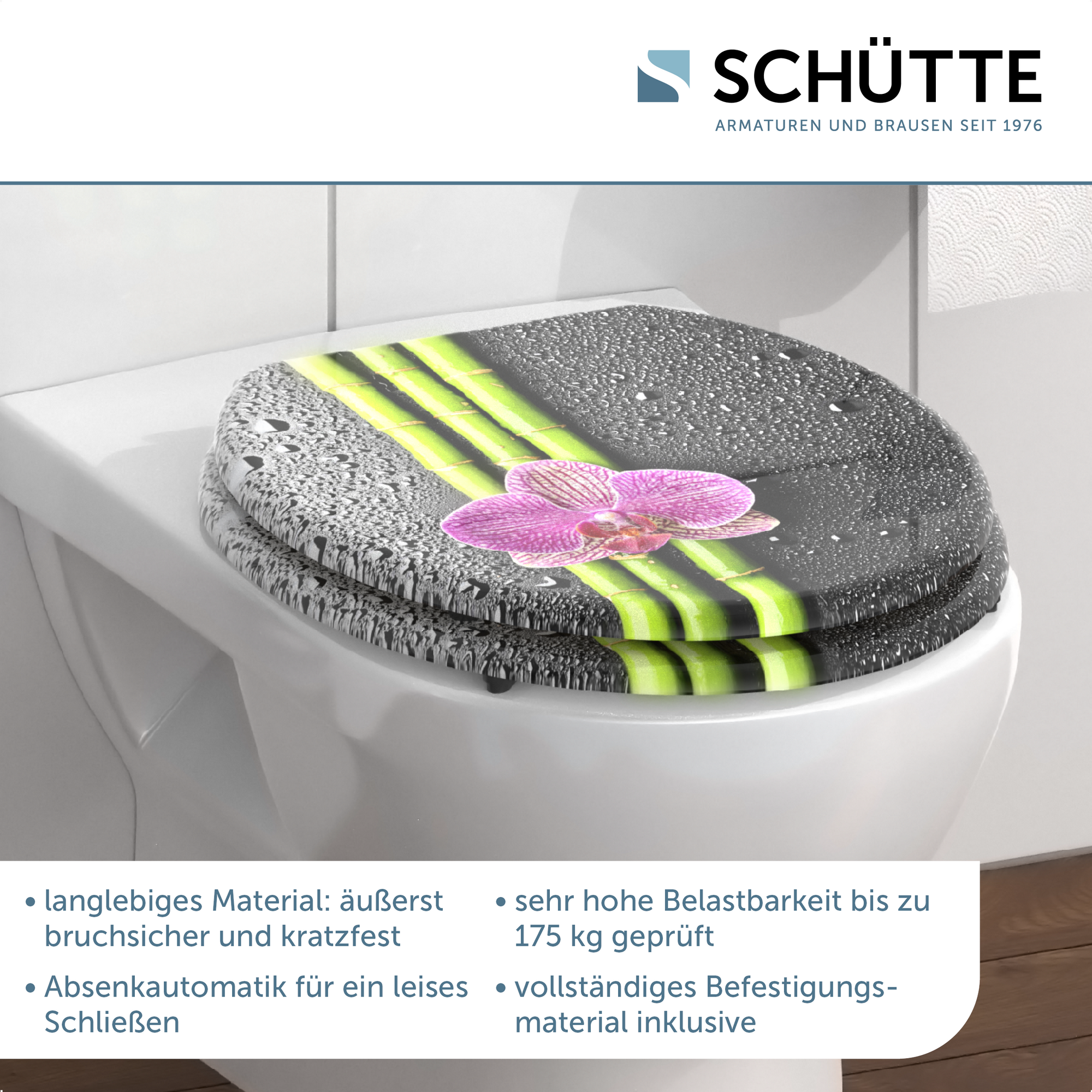 WC-Sitz 'Asia' mit Absenkautomatik Holzkern
