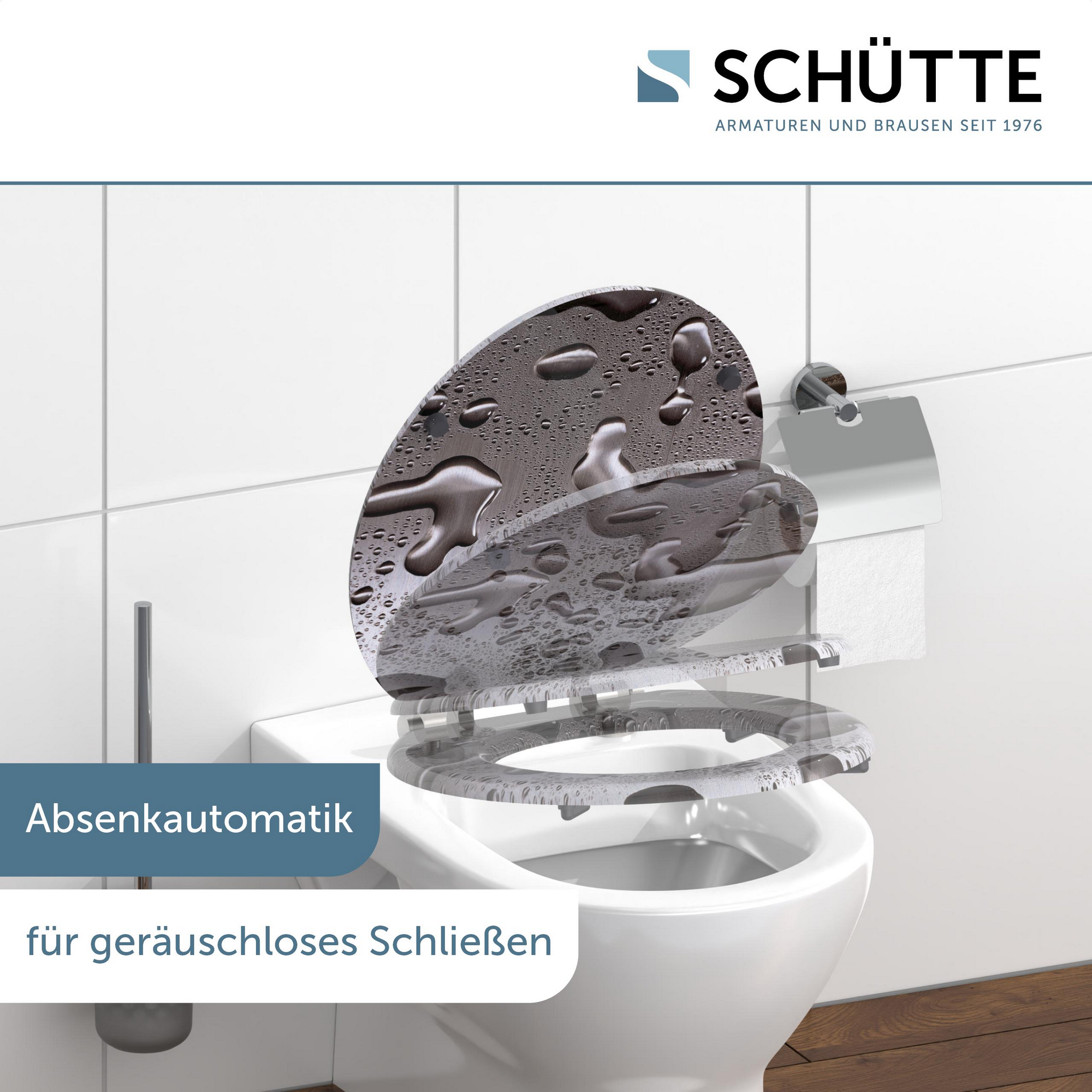 WC-Sitz 'Grey Steel' mit Absenkautomatik 37,5 x 43,5 cm + product picture
