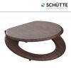 WC-Sitz aus dunklem Holz