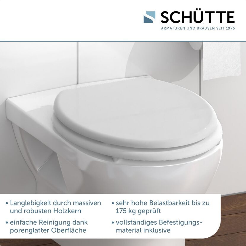 WC-Sitz weiß Holzkern
