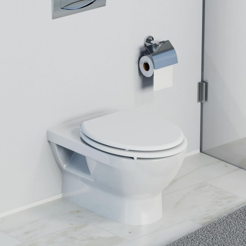 WC-Sitz weiß Holzkern