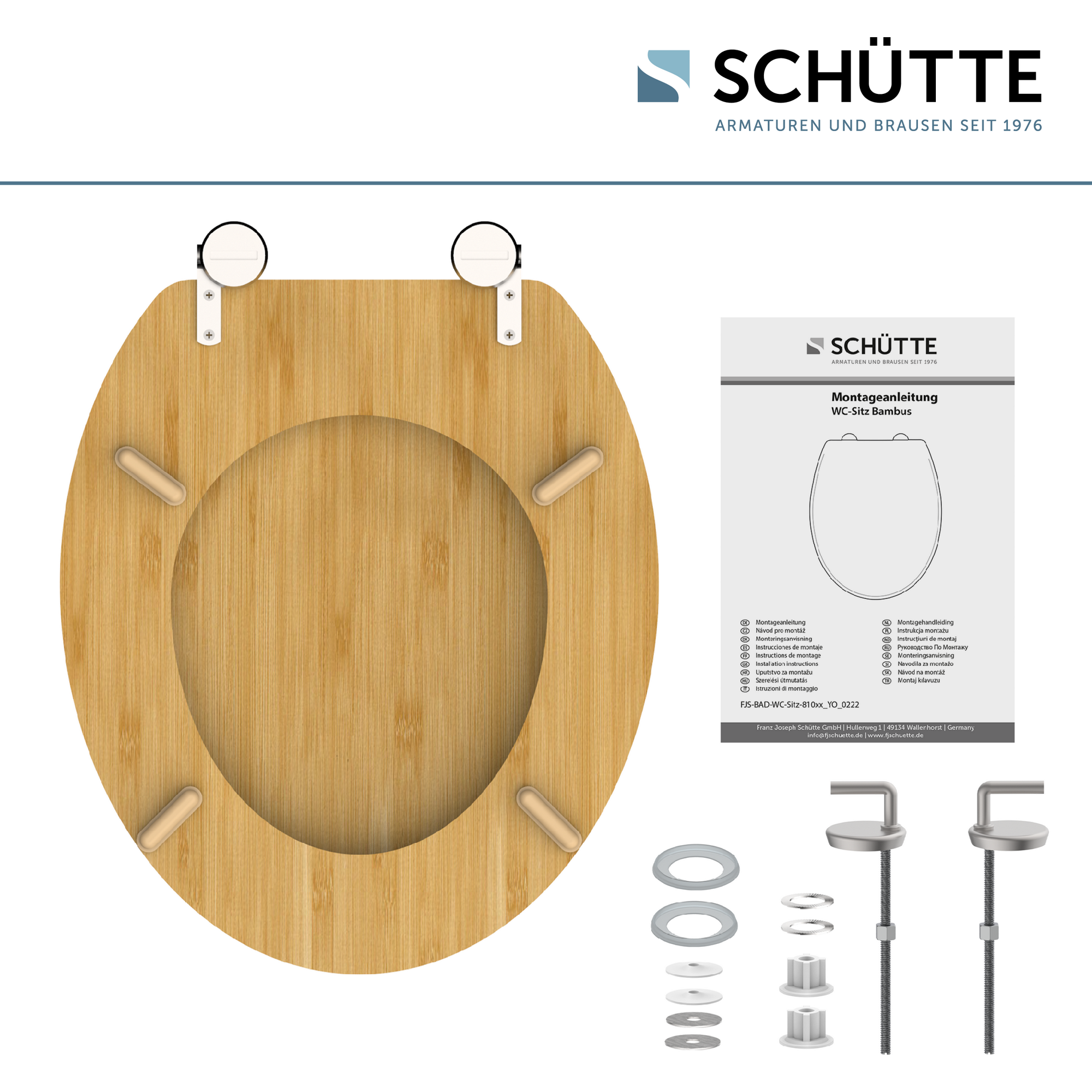 WC-Sitz 'Bambus' braun