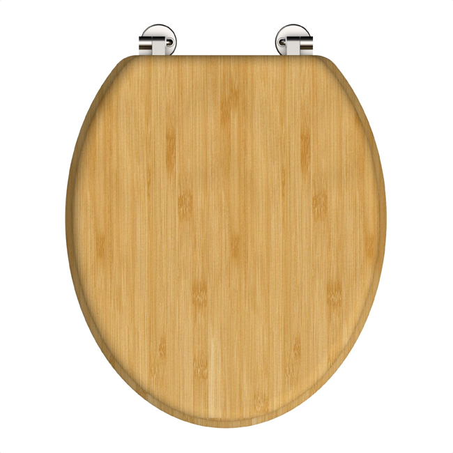 Bild von WC-Sitz 'Bambus' braun 37,2 x 42,5 cm