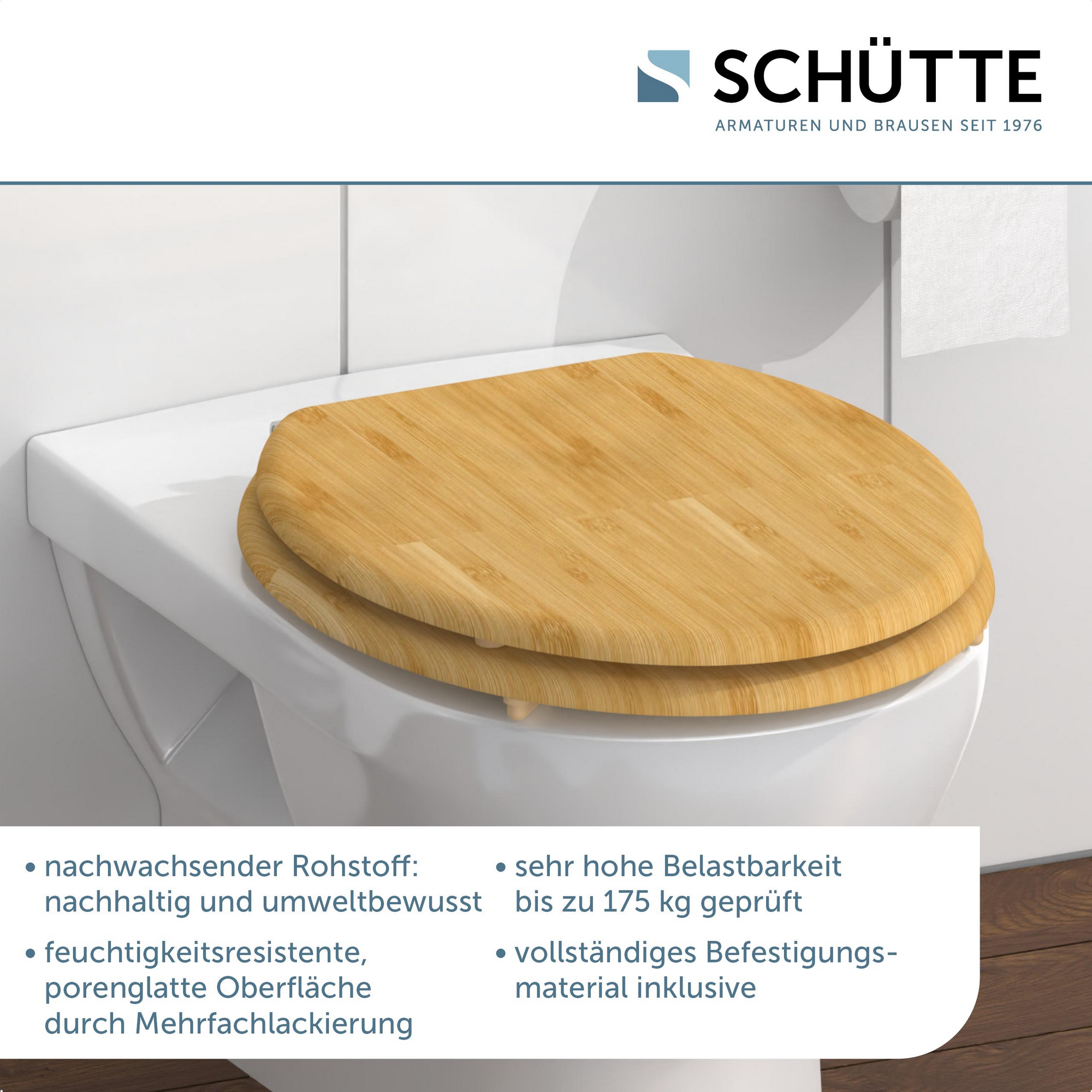 WC-Sitz 'Bambus' braun 37,2 x 42,5 cm + product picture