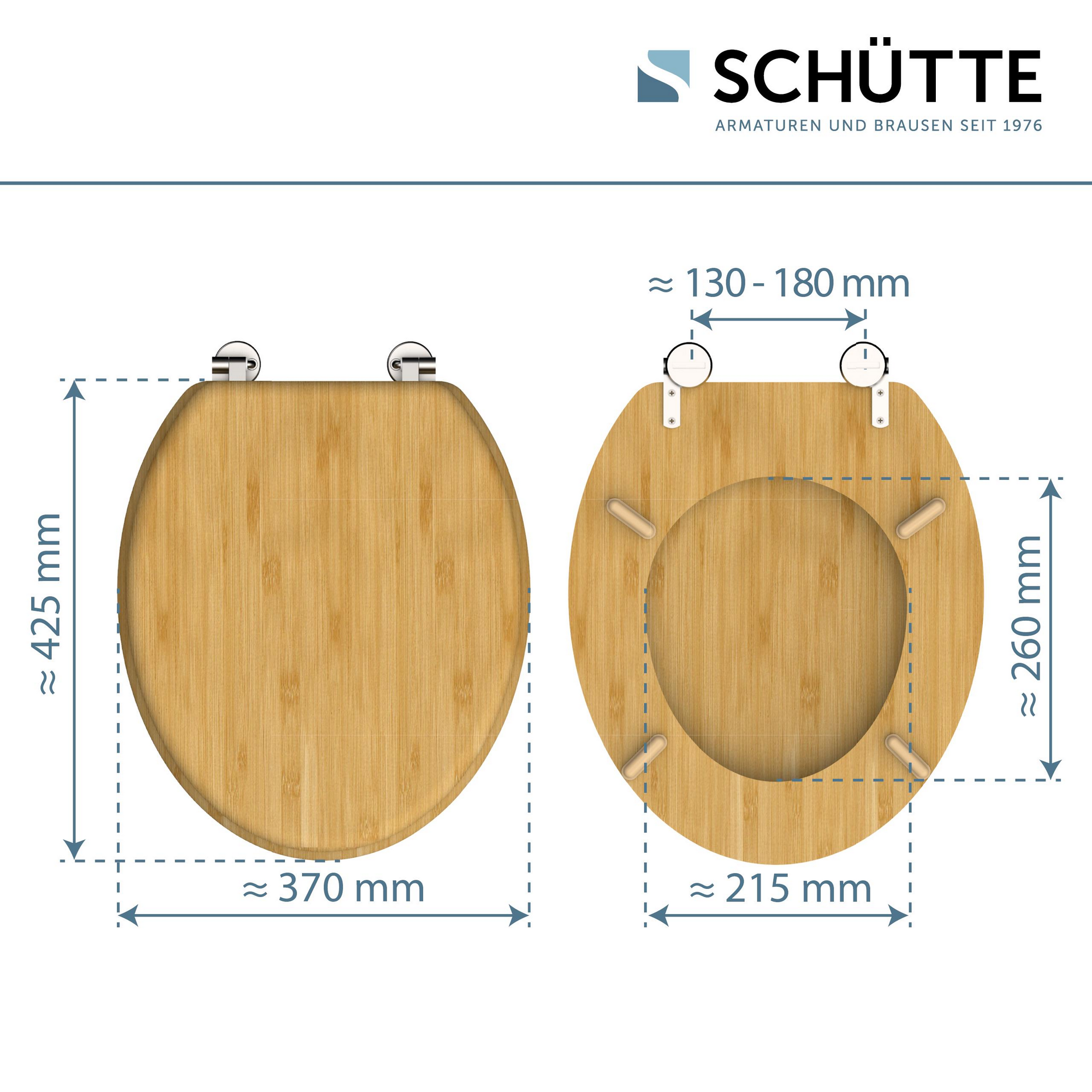 WC-Sitz 'Bambus' braun 37,2 x 42,5 cm + product picture