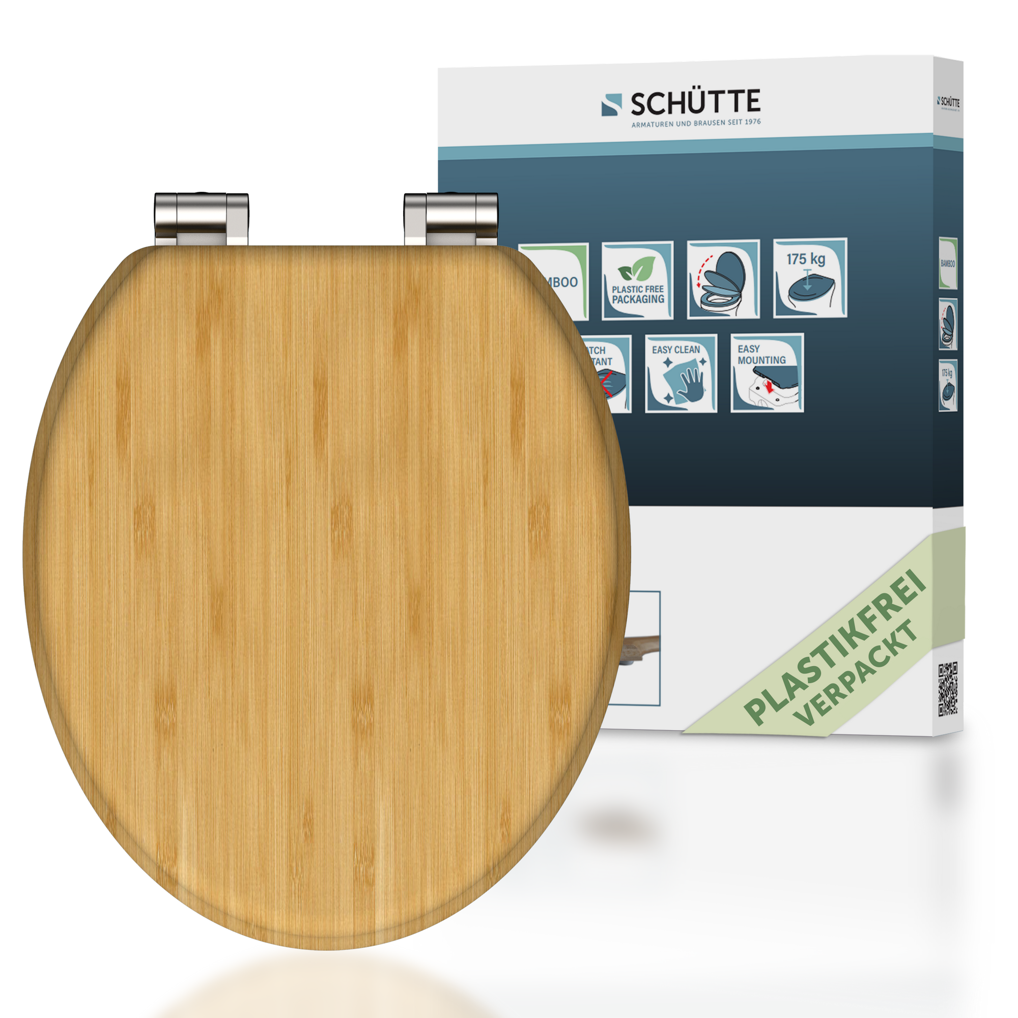 WC-Sitz 'Bambus' mit Absenkautomatik braun