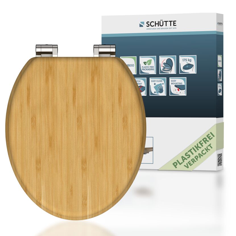WC-Sitz 'Bambus' mit Absenkautomatik braun