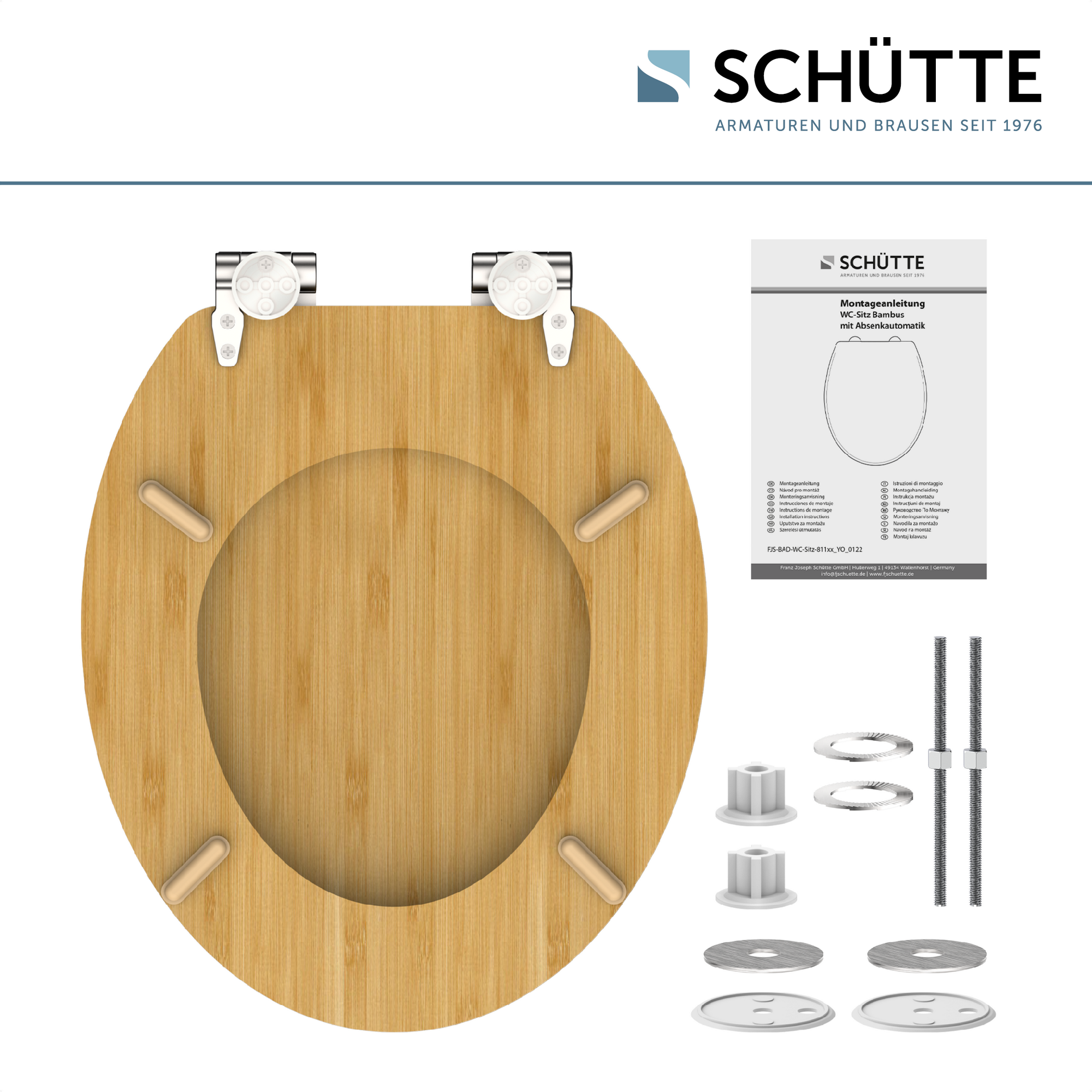 WC-Sitz 'Bambus' mit Absenkautomatik braun