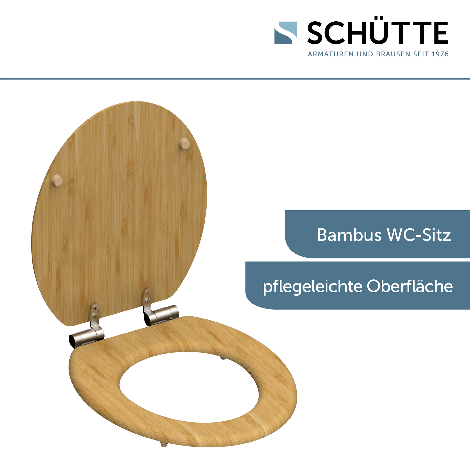 WC-Sitz 'Bambus' mit Absenkautomatik braun