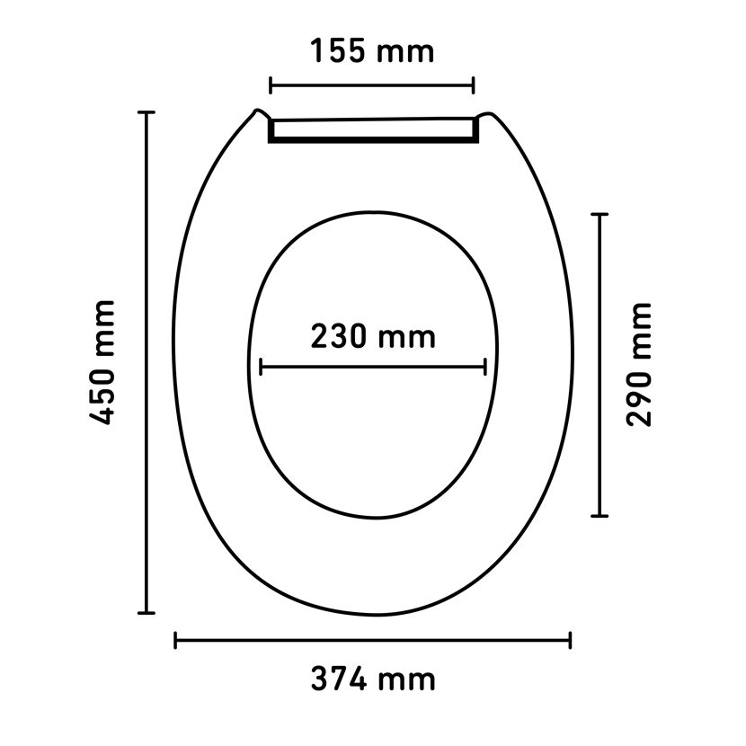 WC-Sitz 'Basic' weiß Thermoplast