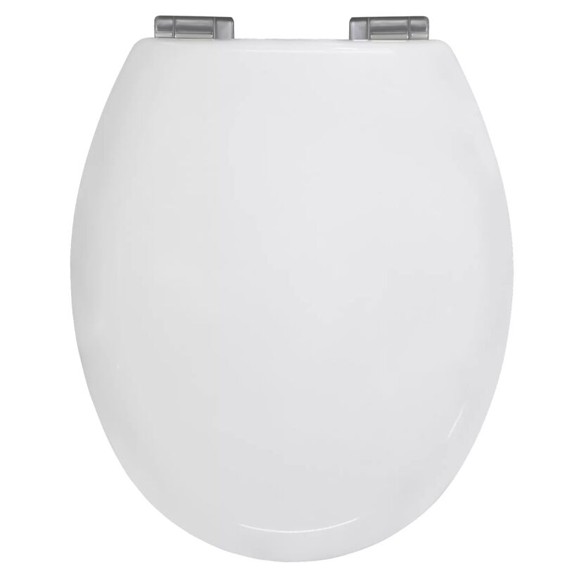 WC-Sitz 'White' mit Absenkautomatik weiß Holzkern
