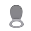 WC-Sitz 'Sanicomfort' mit Absenkautomatik grau Duroplast