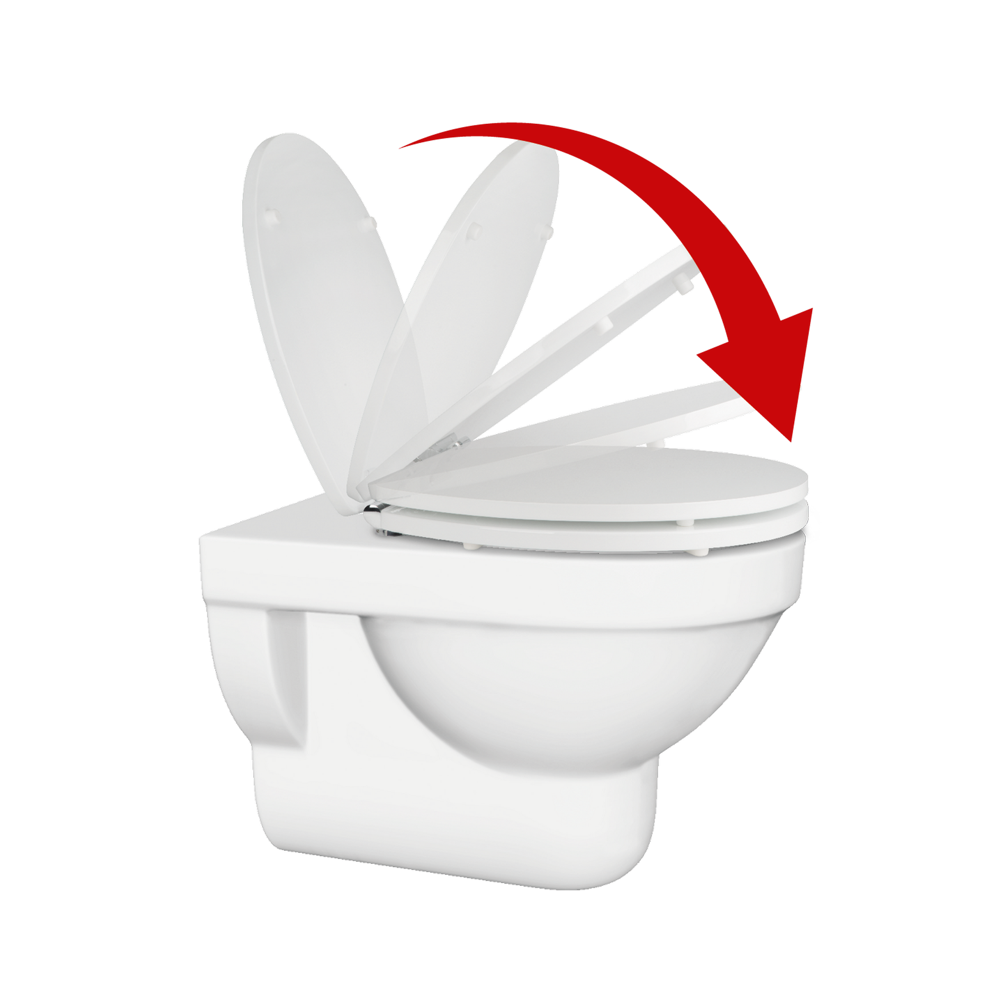 WC-Sitz 'Antibakteriell' mit Absenkautomatik weiß Duroplast