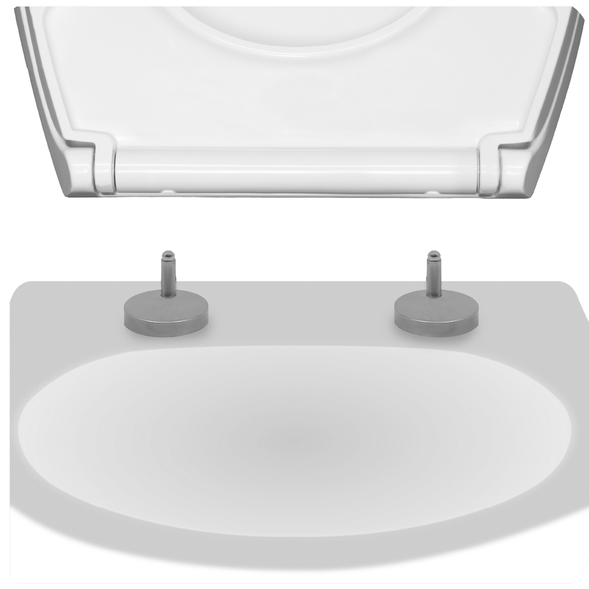 WC-Sitz 'Antibakteriell' mit Absenkautomatik weiß Duroplast