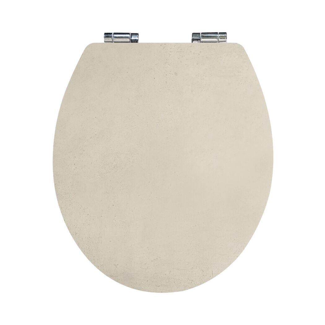 WC-Sitz 'Zement' mit Absenkautomatik betonbeige Holzkern