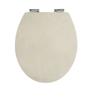 WC-Sitz 'Zement' mit Absenkautomatik betonbeige Holzkern