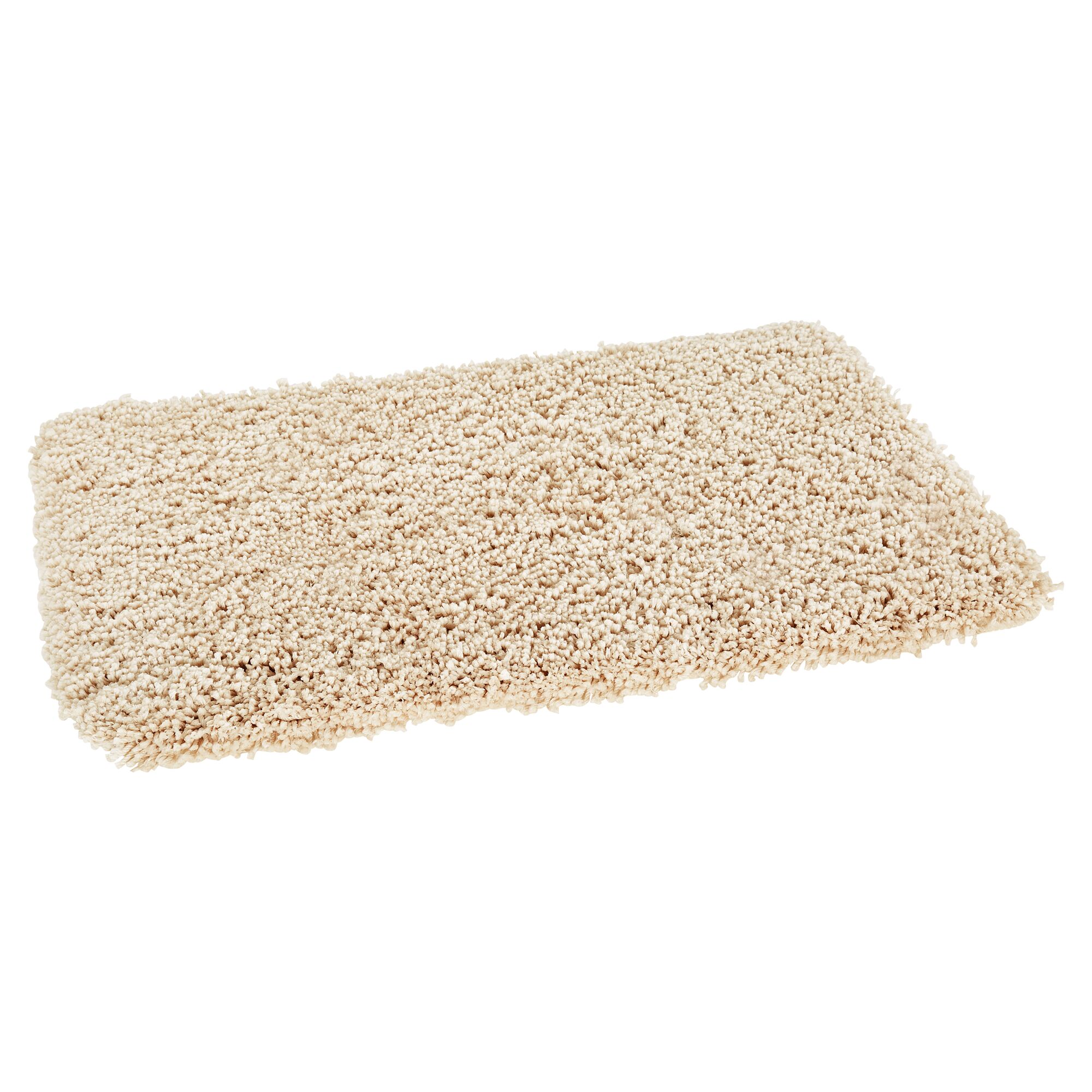 Beigefarbener Badteppich