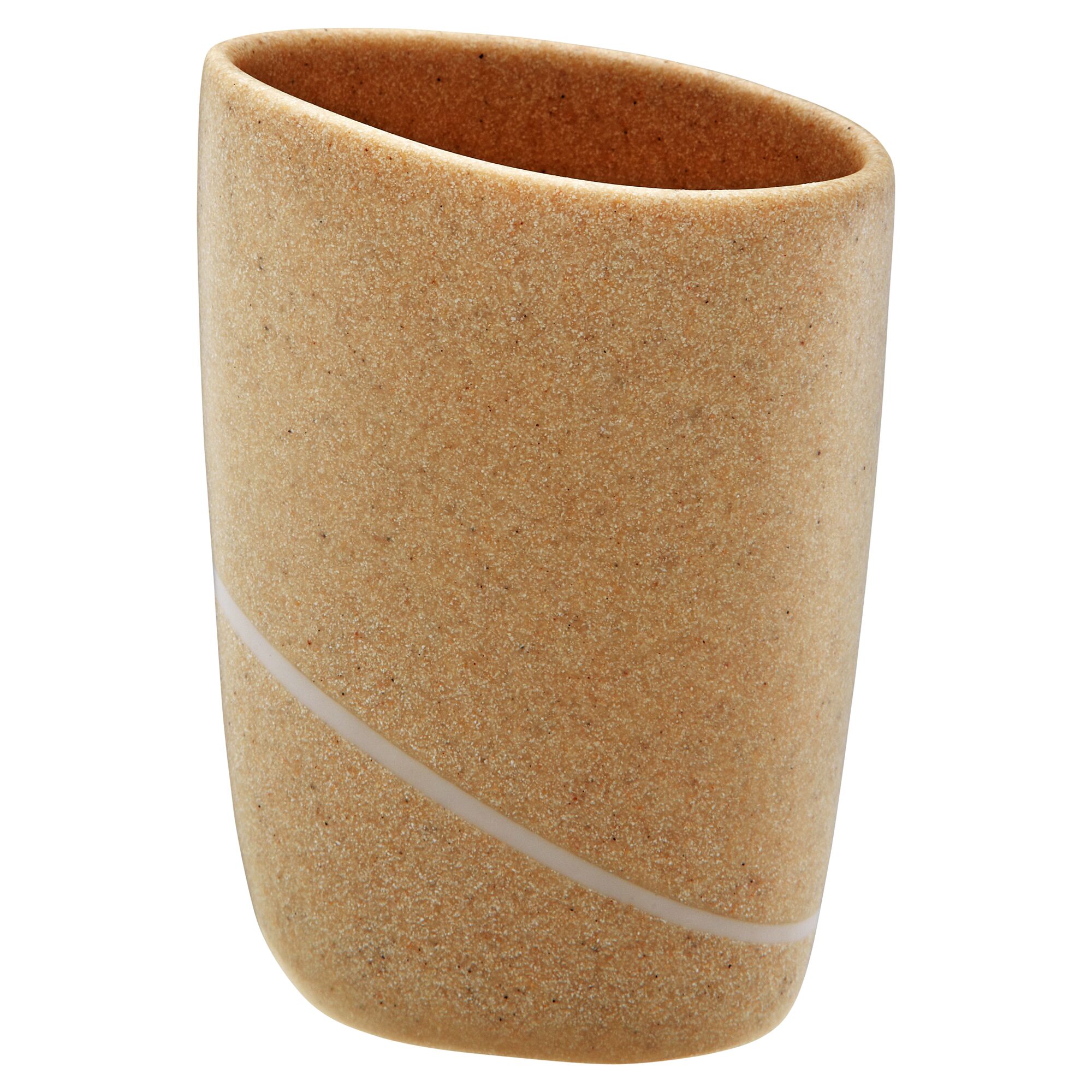 Beiger Zahnbecher Etna aus Polyresin